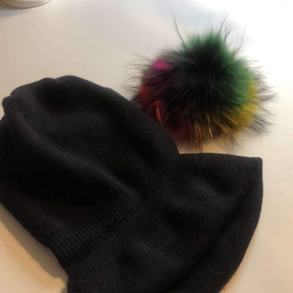 PNYC fall NWOT ribbed Beanie with Removable Pom Pom